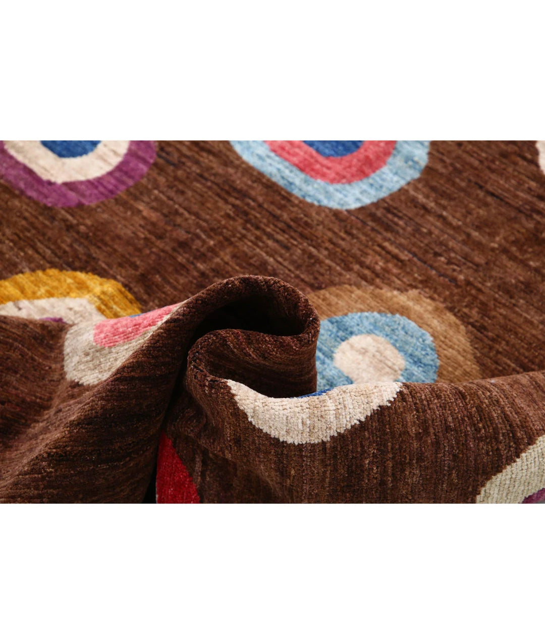 Afghan Modcar Rug 6' 4" x 8' 3" Hand-Knotted | No. AT38893