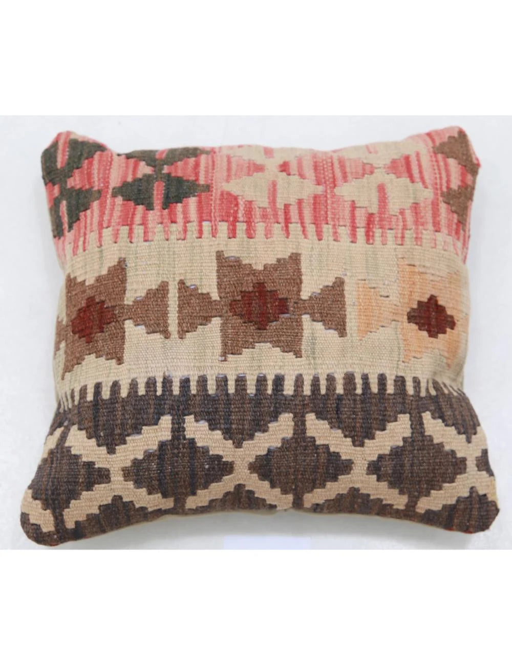 Afghan Tribal Pillow 1' 5" x 1' 5" Hand-Woven | No. AT38916