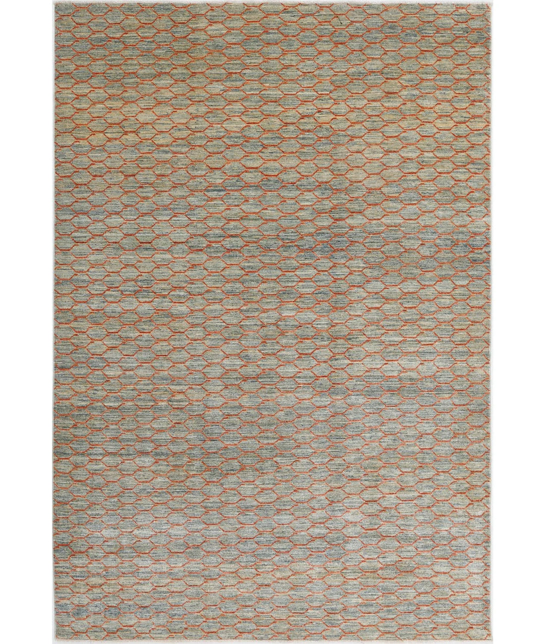 Afghan Modcar Rug 5' 5" x 7' 10" Hand-Knotted | No. AT38928