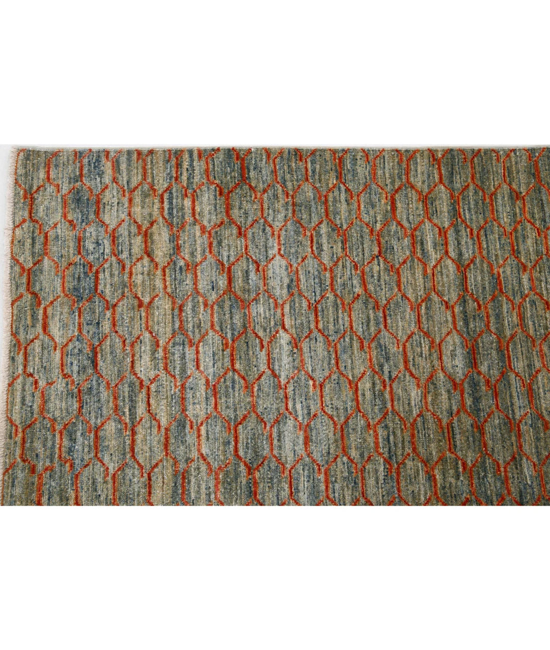 Afghan Modcar Rug 5' 5" x 7' 10" Hand-Knotted | No. AT38928