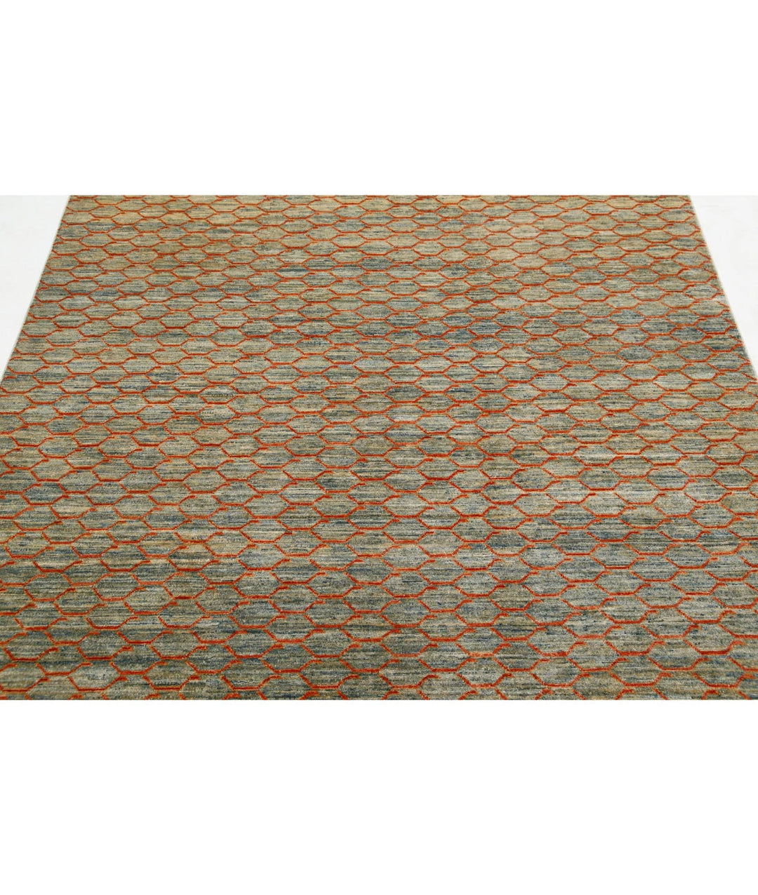 Afghan Modcar Rug 5' 5" x 7' 10" Hand-Knotted | No. AT38928