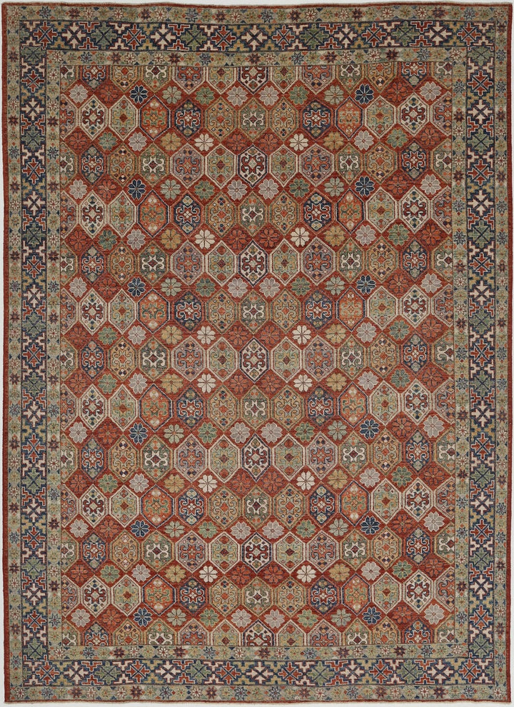 Afghan Oushak Rug 10' 2" x 14' 0" Hand-Knotted | No. AT38982