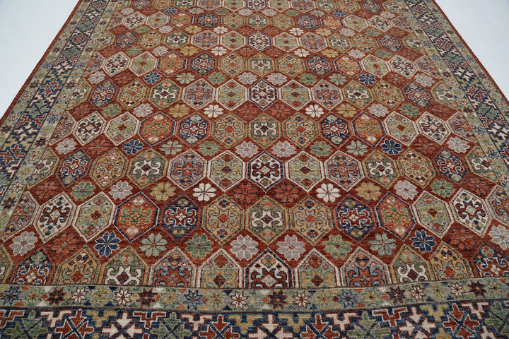 Afghan Oushak Rug 10' 2" x 14' 0" Hand-Knotted | No. AT38982