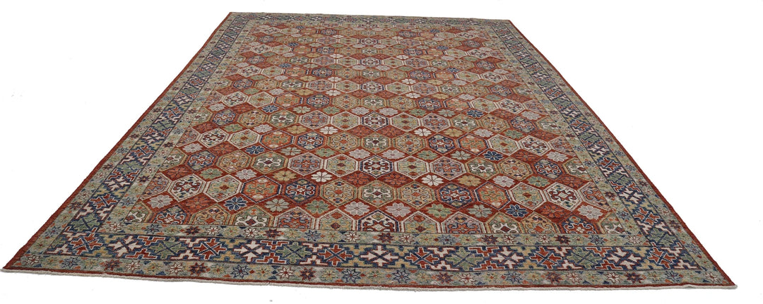 Afghan Oushak Rug 10' 2" x 14' 0" Hand-Knotted | No. AT38982