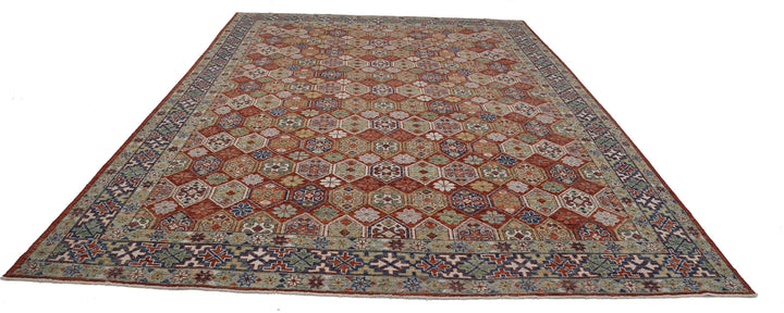 Afghan Oushak Rug 10' 2" x 14' 0" Hand-Knotted | No. AT38982