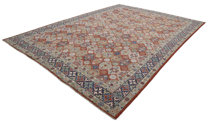 Afghan Oushak Rug 10' 2" x 14' 0" Hand-Knotted | No. AT38982