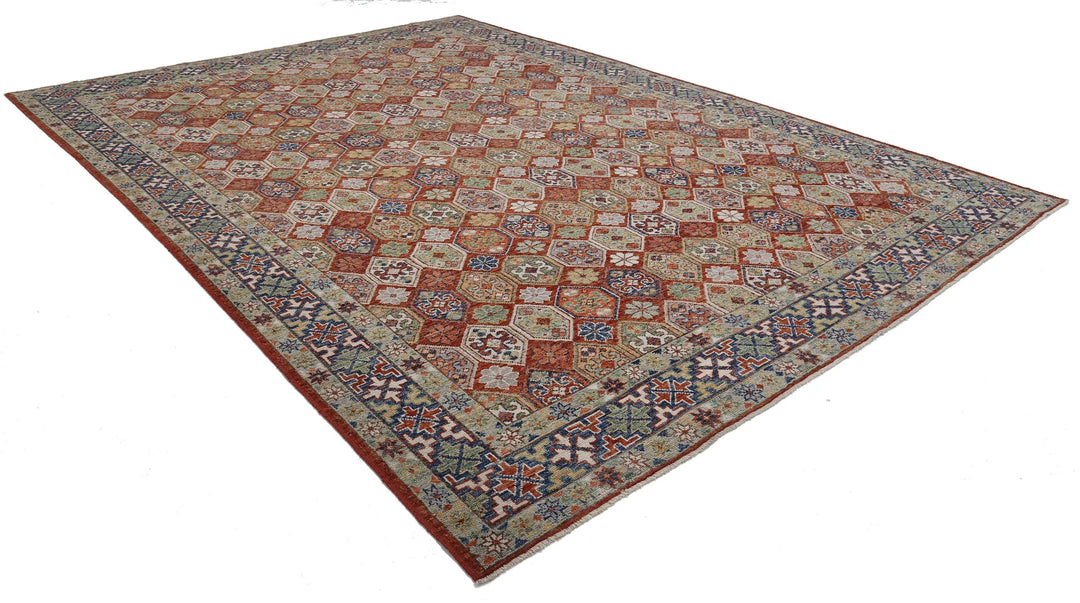 Afghan Oushak Rug 10' 2" x 14' 0" Hand-Knotted | No. AT38982