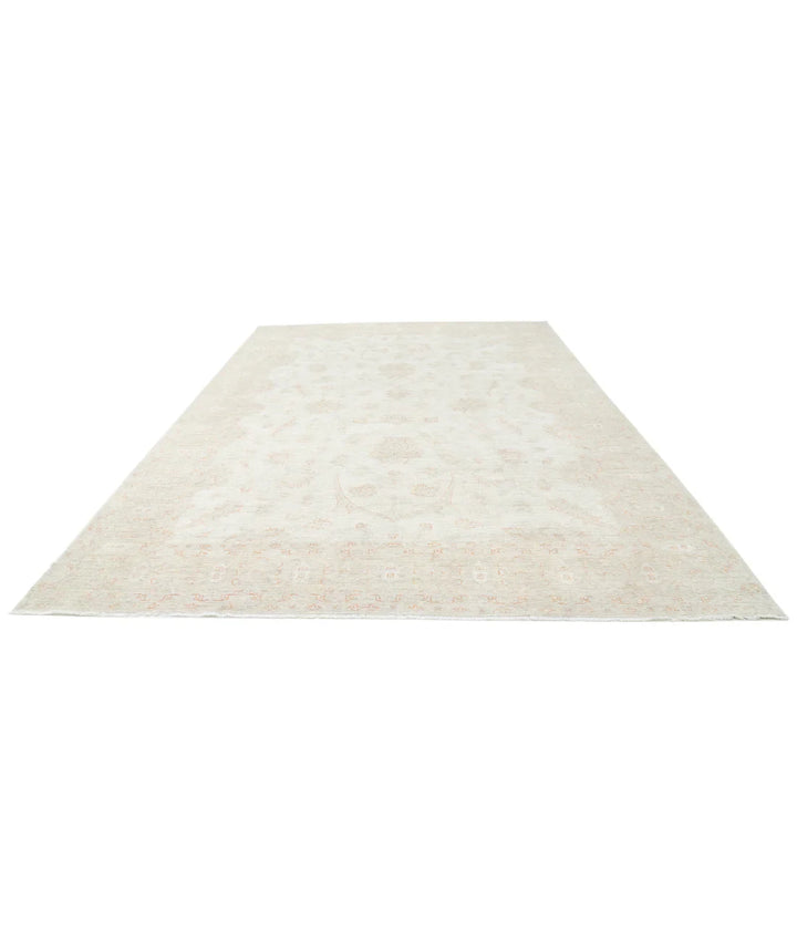 Ivory Afghan Serenity Rug 9' 9" x 14' 2" Hand-Knotted | No. AT390416