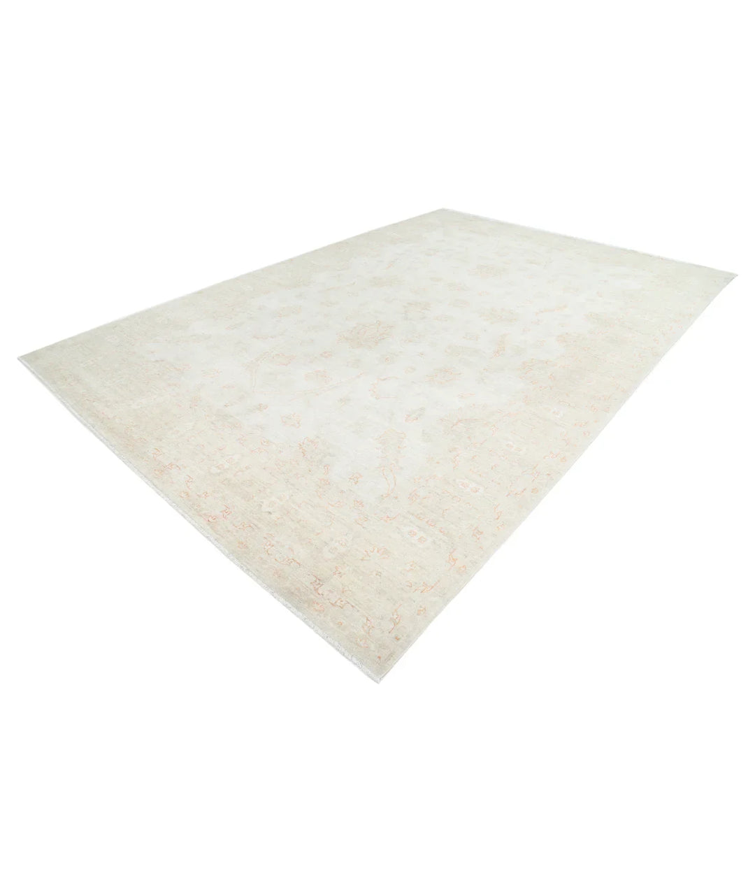 Ivory Afghan Serenity Rug 9' 9" x 14' 2" Hand-Knotted | No. AT390416
