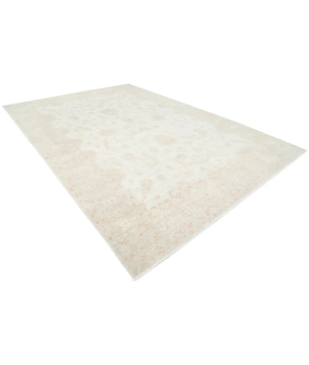 Ivory Afghan Serenity Rug 9' 9" x 14' 2" Hand-Knotted | No. AT390416