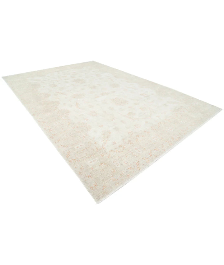 Ivory Afghan Serenity Rug 9' 9" x 14' 2" Hand-Knotted | No. AT390416