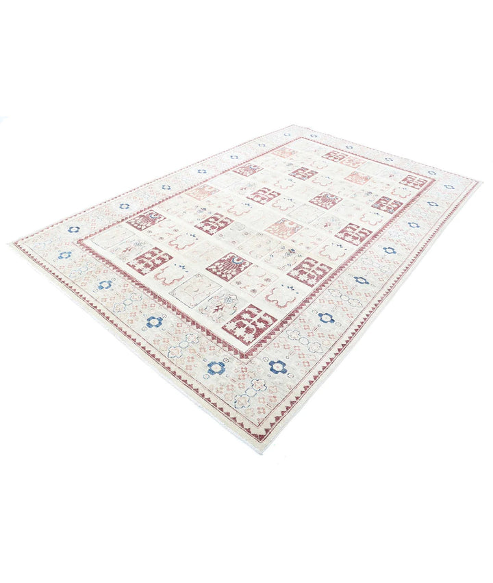 Afghan Bakhtiari Rug 6' 7" x 9' 10" Hand-Knotted | No. AT39061