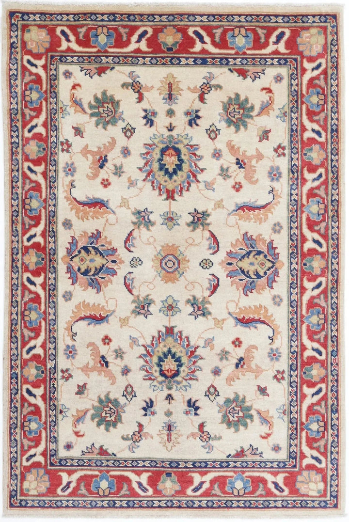 Afghan Ziegler Rug 3' 11" x 5' 11" Hand-Knotted | No. AT39081