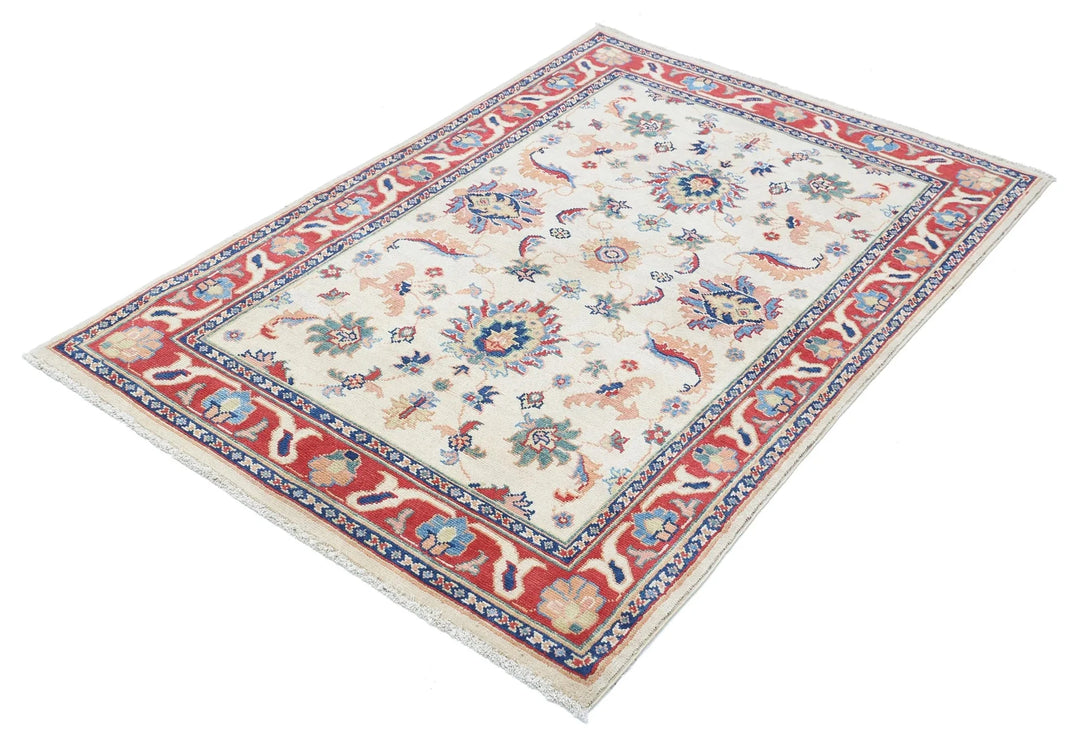 Afghan Ziegler Rug 3' 11" x 5' 11" Hand-Knotted | No. AT39081