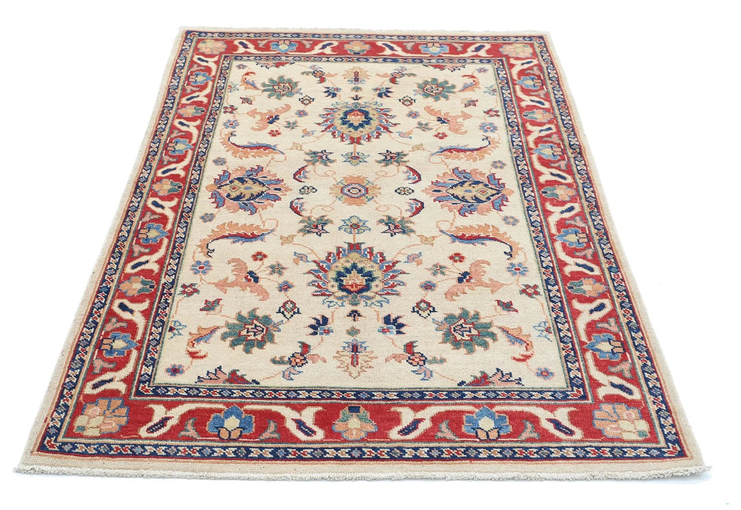 Afghan Ziegler Rug 3' 11" x 5' 11" Hand-Knotted | No. AT39081