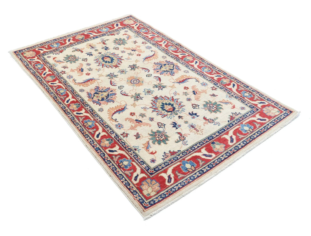 Afghan Ziegler Rug 3' 11" x 5' 11" Hand-Knotted | No. AT39081