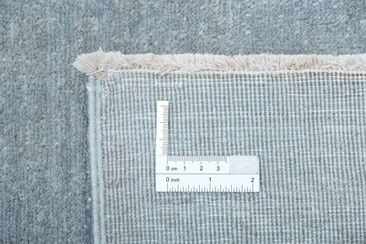 Grey Afghan Overdye Rug 9' 0" x 11' 5" Hand-Knotted | No. AT39117