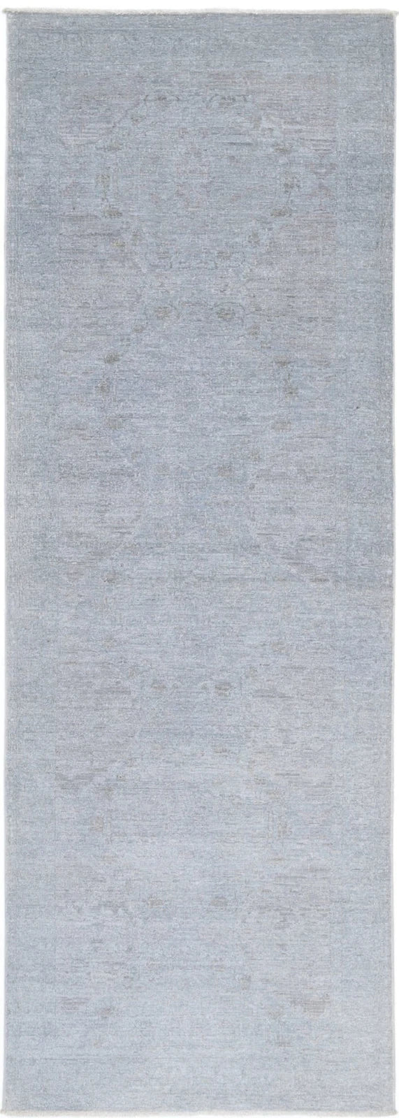 Grey Afghan Overdye Rug 3' 0" x 9' 2" Hand-Knotted | No. AT39121