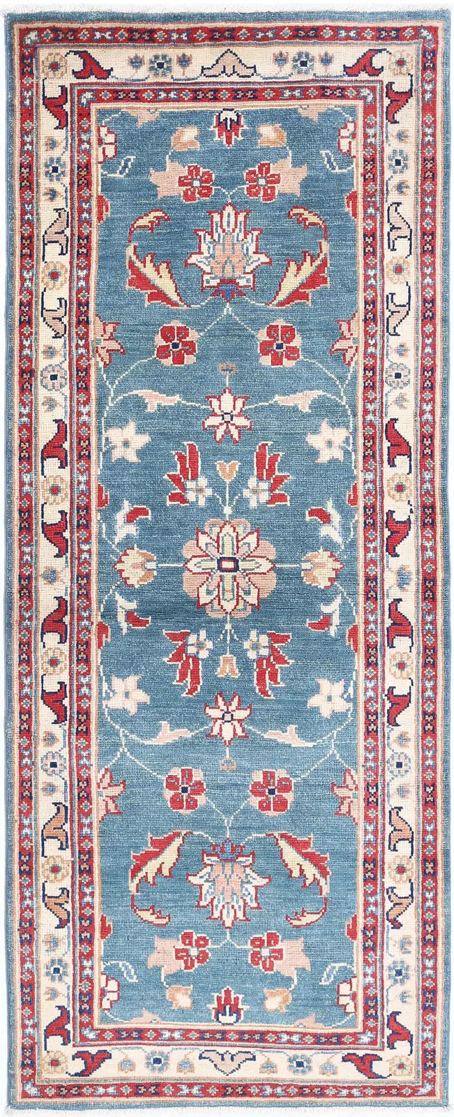 Afghan Ziegler Rug 2' 6" x 6' 5" Hand-Knotted | No. AT39154