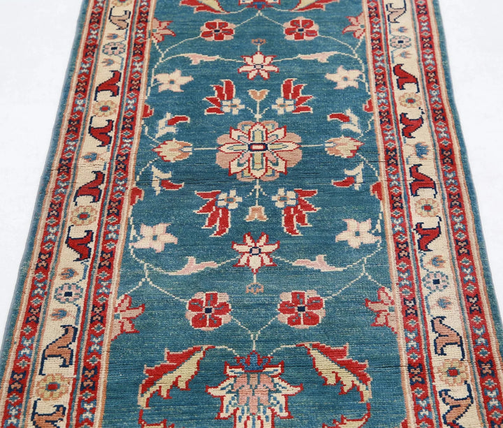 Afghan Ziegler Rug 2' 6" x 6' 5" Hand-Knotted | No. AT39154