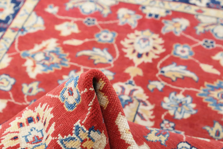 Afghan Ziegler Rug 4' 1" x 5' 8" Hand-Knotted | No. AT39166