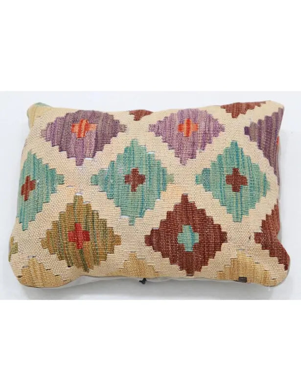 Afghan Tribal Pillow 1' 0" x 1' 5" Hand-Woven | No. AT39195