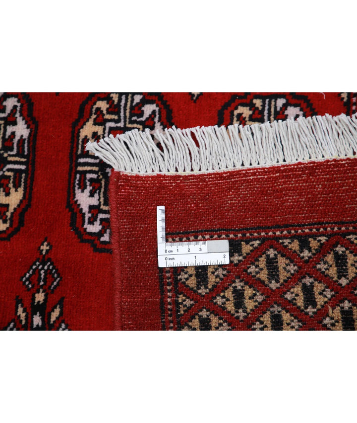 Red Pakistani Bokhara Rug 8' 2" x 10' 0" Hand-Knotted | No. AT39208