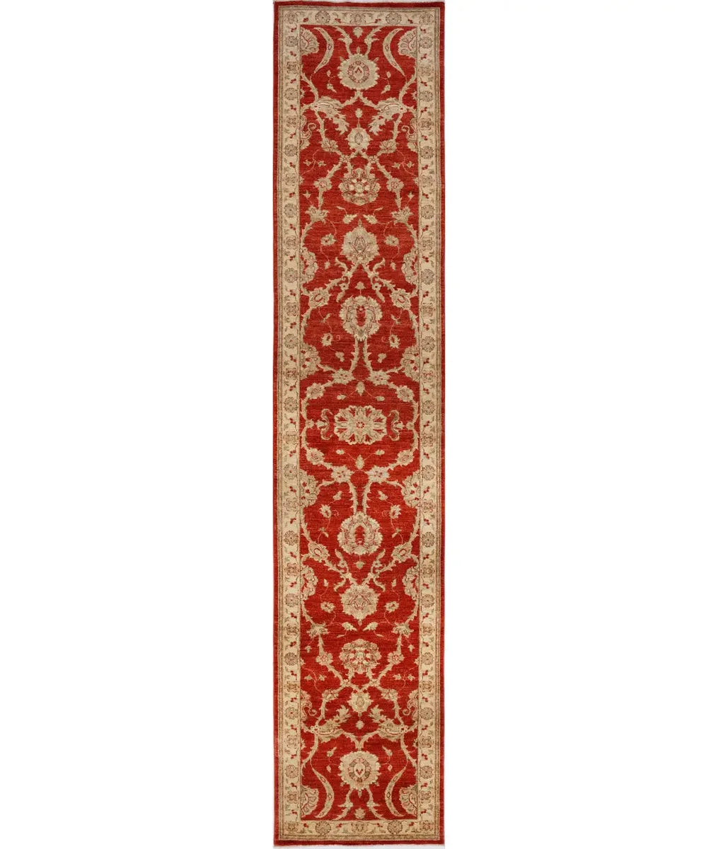 Red Afghan Ziegler Rug 2' 7" x 15' 2" Hand-Knotted | No. AT39262