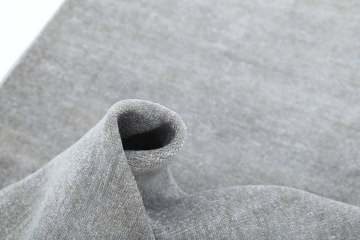 Grey Afghan Overdye Rug 2' 8" x 9' 3" Hand-Knotted | No. AT39293