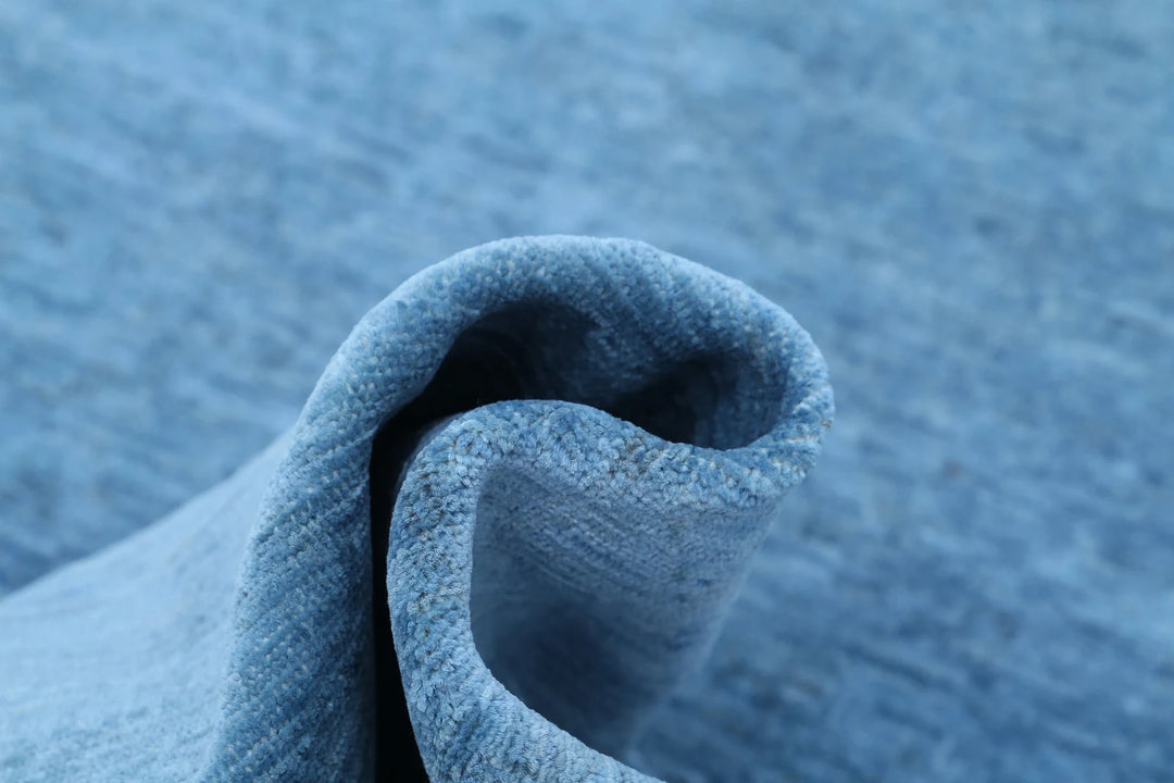 Blue Afghan Overdye Rug 6' 0" x 8' 5" Hand-Knotted | No. AT39314