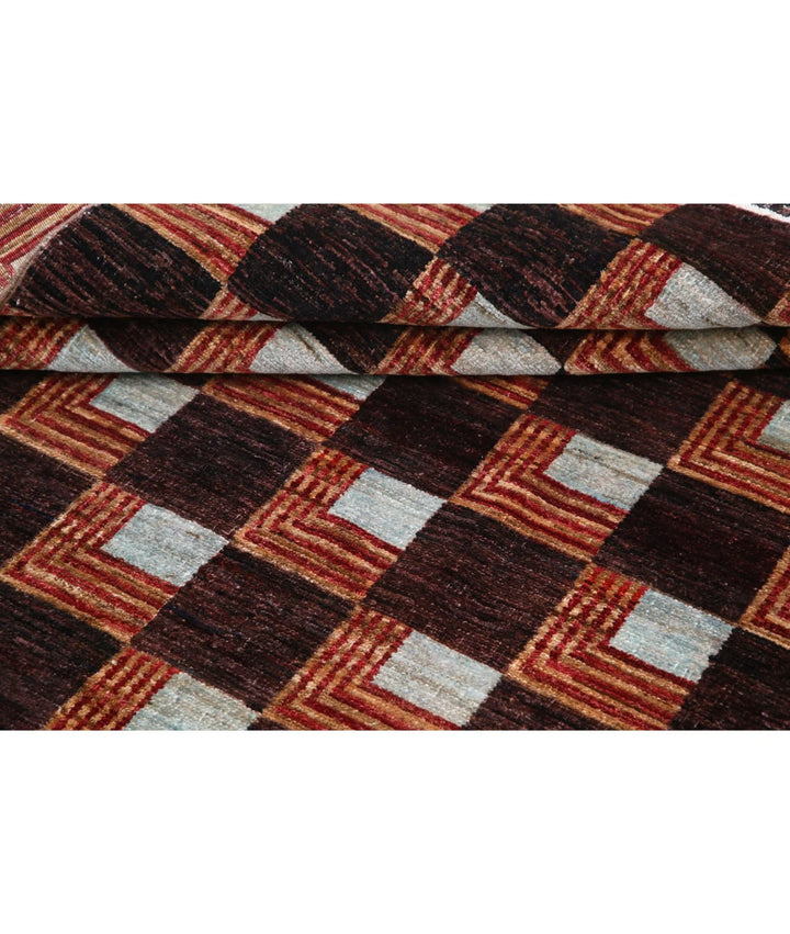 Afghan Oriental Rug 5'8" x 8'5" Hand-Knotted | No. AT39446