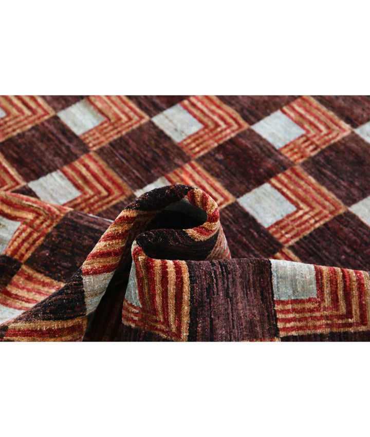 Afghan Oriental Rug 5'8" x 8'5" Hand-Knotted | No. AT39446