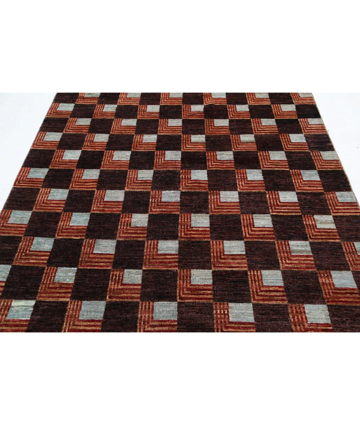Afghan Oriental Rug 5'8" x 8'5" Hand-Knotted | No. AT39446