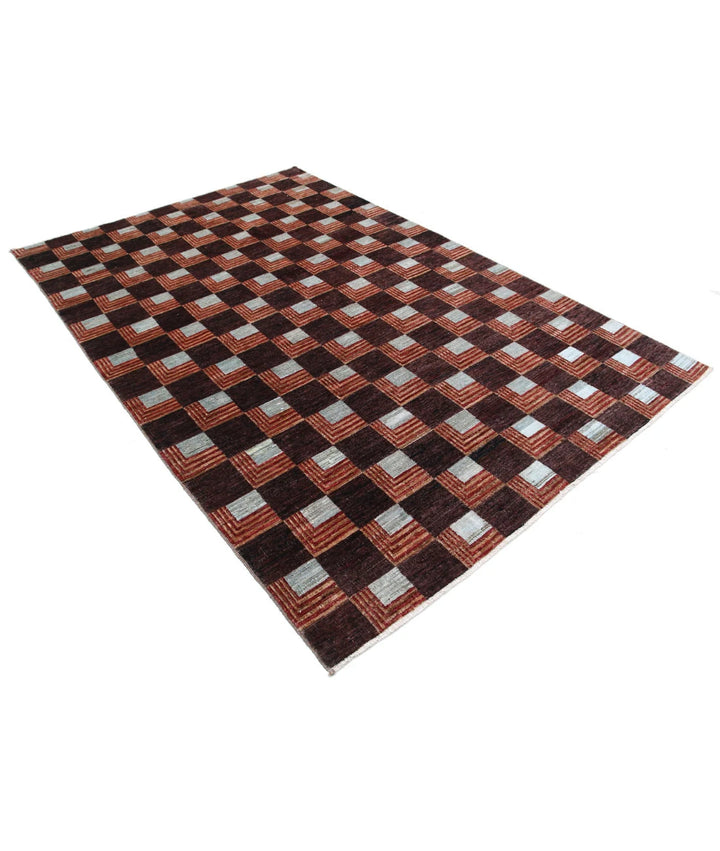 Afghan Oriental Rug 5'8" x 8'5" Hand-Knotted | No. AT39446