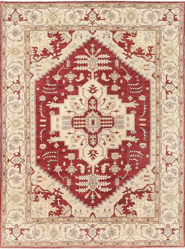 Rust Indian Oriental Rug 9' 0" x 12' 1" Hand-Knotted