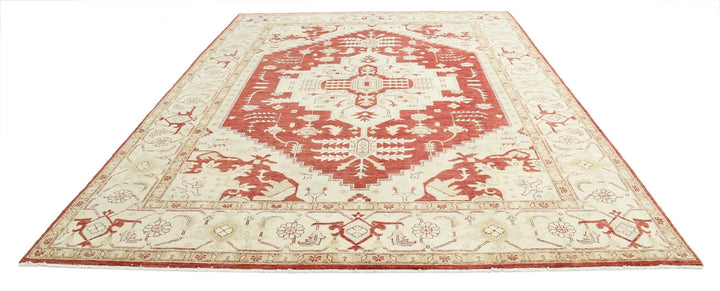 Rust Indian Oriental Rug 9' 0" x 12' 1" Hand-Knotted | No. AT39452