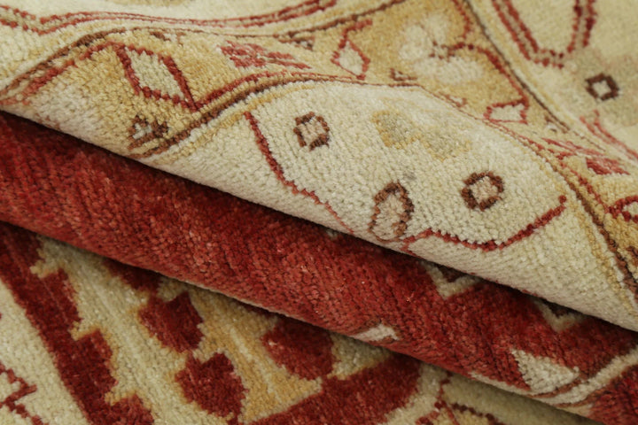 Rust Indian Oriental Rug 9' 0" x 12' 1" Hand-Knotted | No. AT39452