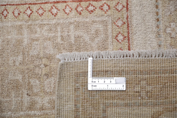 Ivory Afghan Serenity Rug 4' 10" x 6' 5" Hand-Knotted | No. AT39568
