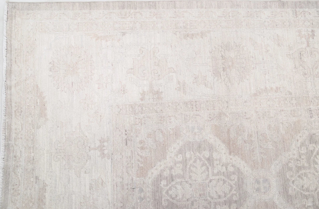 Ivory Afghan Serenity Rug 11' 9" x 14' 8" Hand-Knotted | No. AT39575