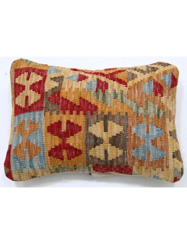 Afghan Tribal Pillow 1' 0" x 1' 5" Hand-Woven | No. AT39585