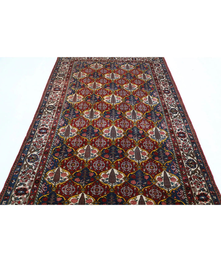Red Bakhtiari Oriental Rug 5' 1" x 8' 3" Hand-Knotted | No. AT39631