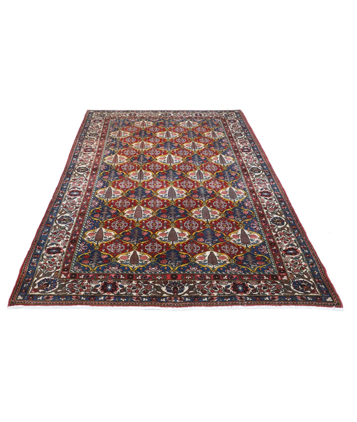 Red Bakhtiari Oriental Rug 5' 1" x 8' 3" Hand-Knotted | No. AT39631