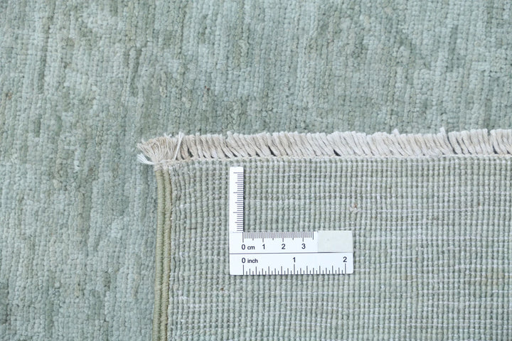 Green Afghan Overdye Rug 7' 11" x 10' 1" Hand-Knotted | No. AT39675