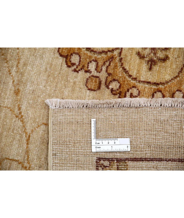 Beige Afghan Oriental Rug 6' 2" x 8' 2" Hand-Knotted | No. AT39734