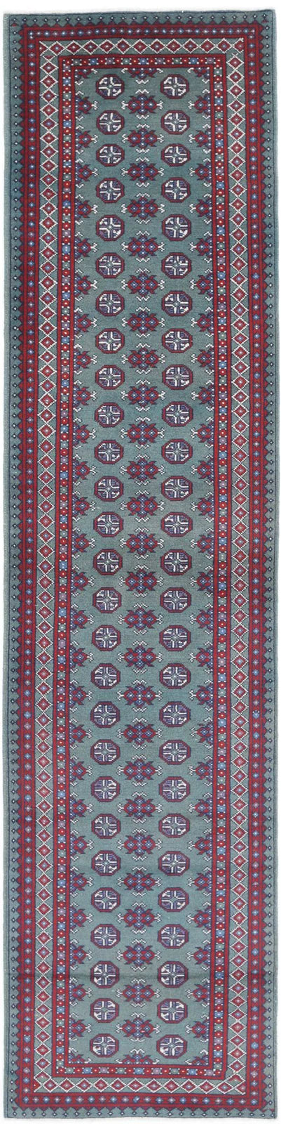 Afghan Akcha Revival Rug 2' 7" x 12' 7" Hand-Knotted | No. AT39839