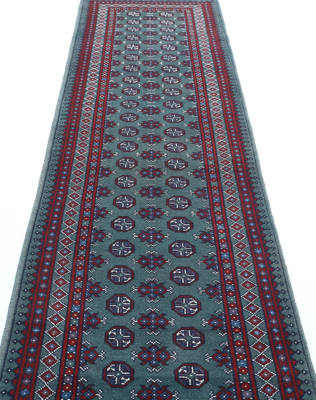 Afghan Akcha Revival Rug 2' 7" x 12' 7" Hand-Knotted | No. AT39839