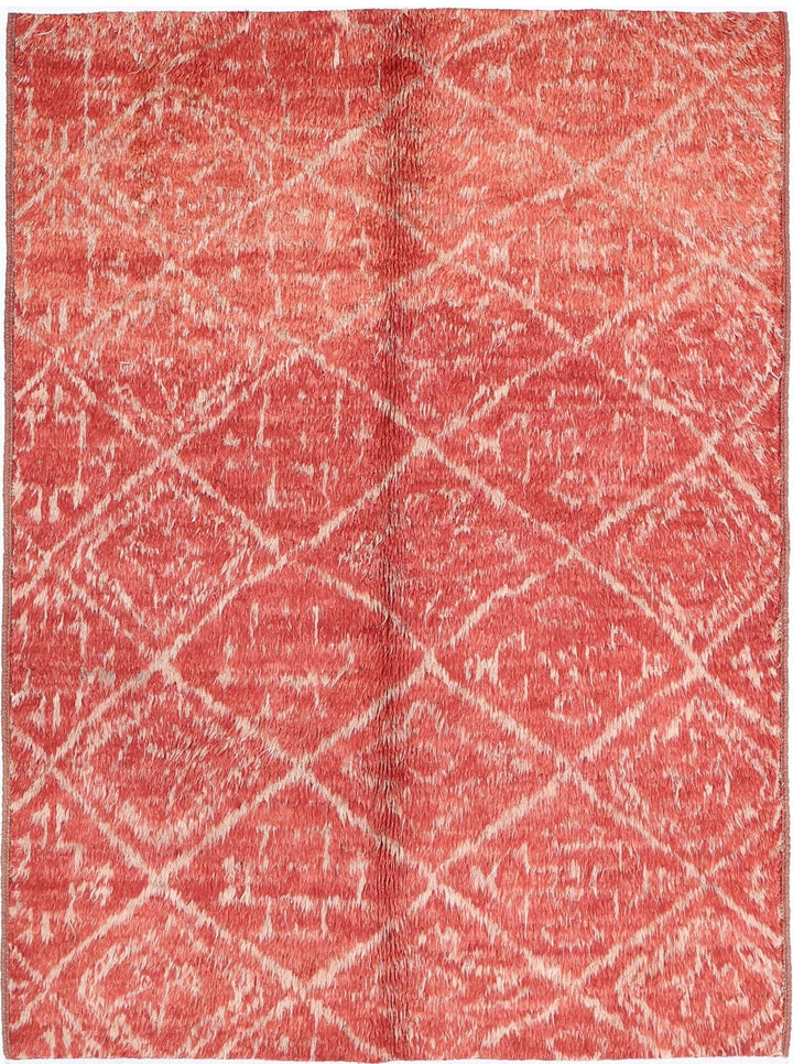 Afghan Tribal Rug 4' 4" x 5' 9" Hand-Knotted | No. AT39905