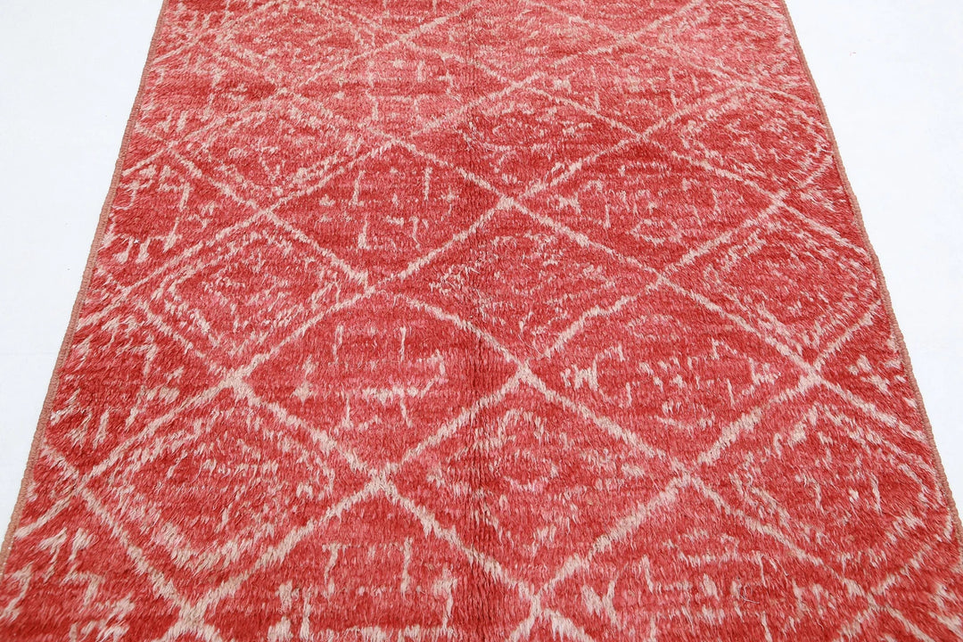 Afghan Tribal Rug 4' 4" x 5' 9" Hand-Knotted | No. AT39905