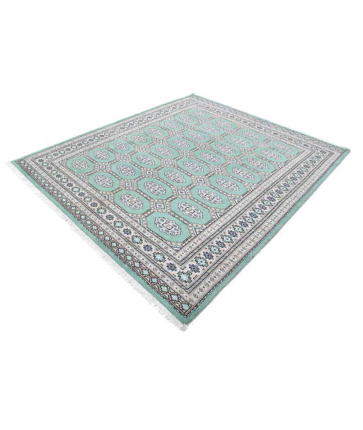 Pakistani Jaldar Rug 6' 10" x 7' 9" Hand-Knotted | No. AT39926