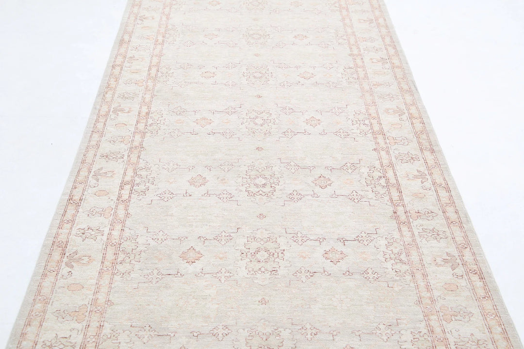 Afghan Serenity Runner Rug 3' 10" x 10' 8" Hand-Knotted | No. AT39993
